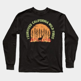 California-Wildfire Long Sleeve T-Shirt